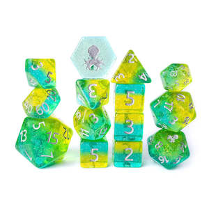 Resin Dice: Sylvan 14pc Dice Set by Kraken Dice