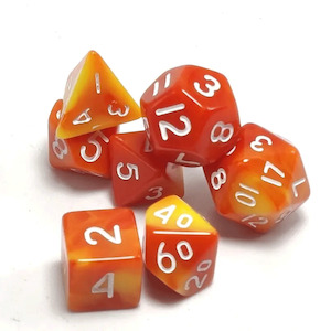 Tiny Dice: Candy Corn - Mini Polyhedral Dice Set