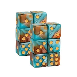 D6 Dice Sets: Patina 12mm D6 Dice Set of 10