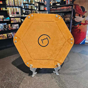 Dice Accessories Dice Bags Cases Trays And Towers: Bea Games Hexagon Dice Tray - Brown with Black