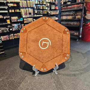 Bea Games Hexagon Dice Tray - Brown with White