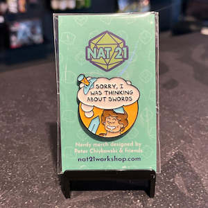 Collectables: Swords Comics Enamel Pin - Nat 21