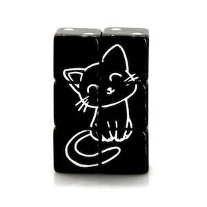 D6 Dice Sets: Black Cat D6 Dice Set