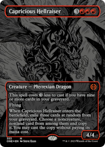 Capricious Hellraiser (Oil Slick Raised Foil) [Phyrexia: All Will Be One]
