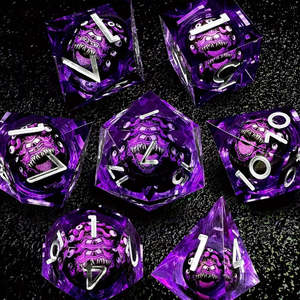 Purple People Eater - Handcrafted Liquid Core Dice Set