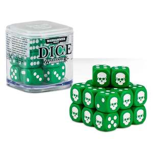 Games Workshop Citadel Dice Cube 12mm 20 Dice Set - Green