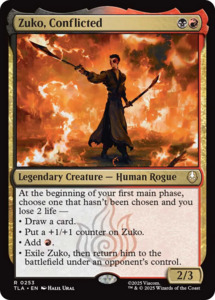 Magic The Gathering 1 Rares: Zuko, Conflicted [Avatar: The Last Airbender]