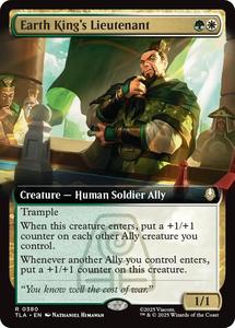 Magic The Gathering 1 Rares: Earth King's Lieutenant (Extended Art) [Avatar: The Last Airbender]