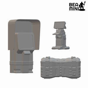Beamini Rpg Miniatures: SCI-FI City Scatter 1 | BeaMini Unpainted RPG Miniatures