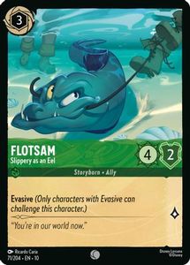 Disney Lorcana Singles: Flotsam - Slippery as an Eel (71/204) [Whispers in the Well]