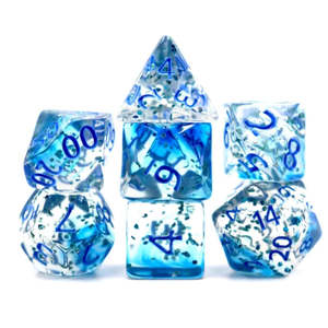 Dice: Thetis's Tears - 7 Piece Polyhedral Dice Set + Dice Bag