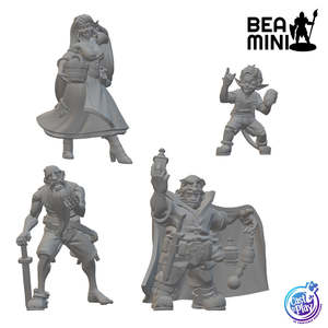 Beamini Rpg Miniatures: Villagers (Wave 2) | BeaMini Unpainted RPG Miniatures