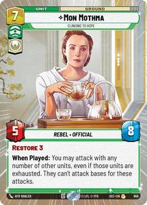 Star Wars Unlimited Singles: Mon Mothma - Clinging to Hope (Hyperspace Foil) (859) (859) [Secrets of Power]