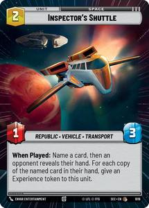 Star Wars Unlimited Singles: Inspector's Shuttle (1016) (Hyperspace Foil) (1016) [Secrets of Power]