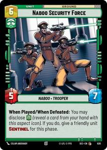 Star Wars Unlimited Singles: Naboo Security Force (630) (Foil) (630) [Secrets of Power]