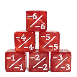 Dice: MTG Negative Counter Dice (pack of 10) - Red