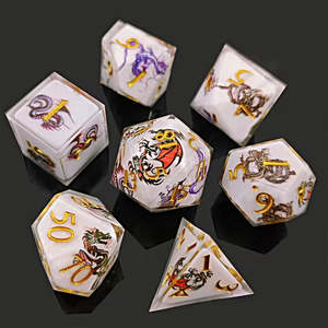 Dice: Dragon's Lore - Handcrafted Sharp Edge Dice