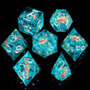Dice: Koi Pond - Sharp Edge Liquid Core Dice