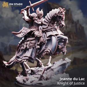 Miniatures: Jeanne du Lac - Knight of Justice | BeaMini Unpainted RPG Miniatures