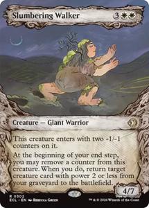 Magic The Gathering 1 Rares: Slumbering Walker (Showcase) [Lorwyn Eclipsed]