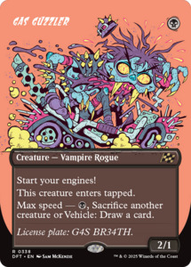 Magic The Gathering 1 Rares: Gas Guzzler (Borderless) [Aetherdrift]