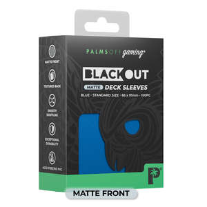 Tcg Accessories: Palms Off Blackout Deck Sleeves (100) Blue (Matte)