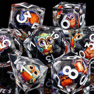 Dice: Hoot and a Half - Sharp Edge Liquid Core Dice