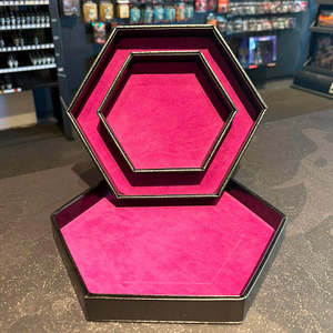 Dice: Hexagon Dice Tray and Box - Purple