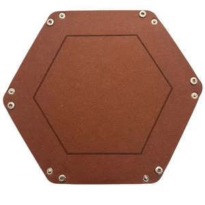 Hexagon Dice Tray - Brown