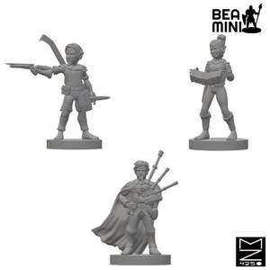 Gnome Bards | BeaMini Unpainted RPG Miniatures