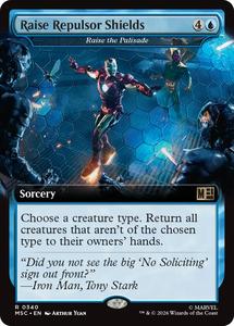 Magic The Gathering 1 Rares: Raise Repulsor Shields - Raise the Palisade (Extended Art) [Marvel Super Heroes Commander]