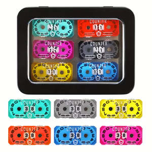 Tcg Accessories: TCG Magnetic Tracker - Neon Pop (6 trackers)