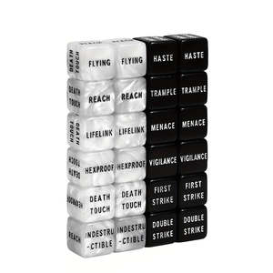 Tcg Accessories: MtG Keyword Counter Dice (pack of 10) - Black & Pearl