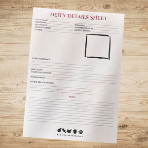 Dungeons And Dragons: Deity Details Sheet for Dungeons & Dragons (Fillable & Printable PDF)