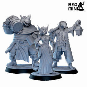 Beamini Rpg Miniatures: Townsfolk | BeaMini Unpainted RPG Miniatures
