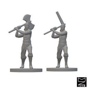 Elf Barbarians | BeaMini Unpainted RPG Miniatures