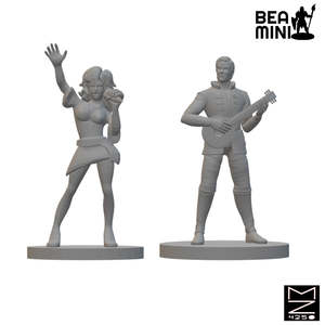 Beamini Rpg Miniatures: Human Bards | BeaMini Unpainted RPG Miniatures