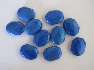10 Blue faceted rectangles Beadzone