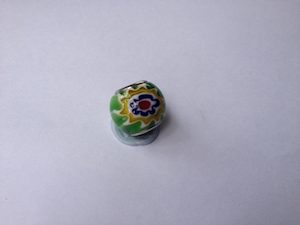 1 Green glass charm Beadzone