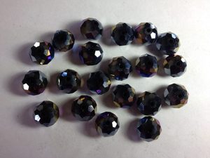 Products: 20 Black rondelles 10x8mm Beadzone