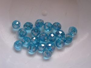 20 Aqua rondelles Beadzone