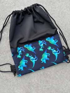 Beach bag: Deluxe Swim Bag - Steggy Rex (sideways design)