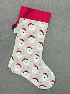 cotton: Christmas Stockings - Santa with Red Top