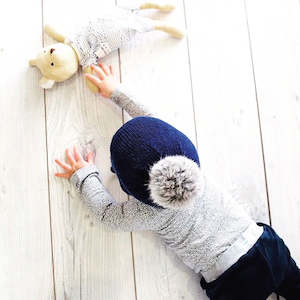 Harakeke Merino Hat - Navy