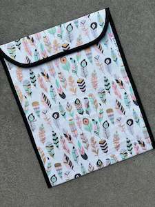 Book Bag - White Feathers