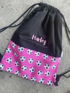 On Sale: Deluxe Swim Bag - Pink Soccer Balls
