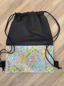 On Sale: Deluxe Swim Bag - Robot Dino (side way design)