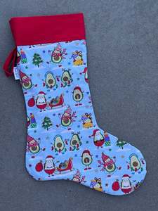 Christmas Stockings: Christmas Stockings - Avo Party with Red Top