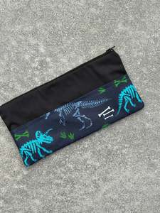 Pencil Case - Navy Dino Bones