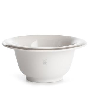 Muhle Porcelain Shaving Bowl White with Platinum Rim